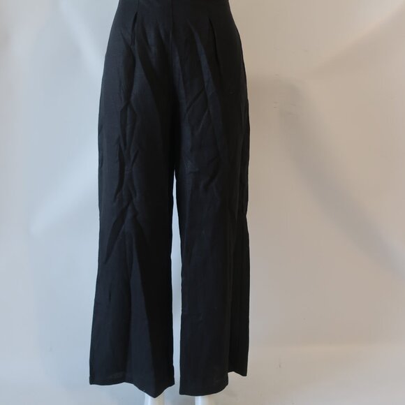 NWT Women Faithfull the Brand Black Pure Linen Sleeveless Antibes Jumpsuit 4 - Picture 12 of 14
